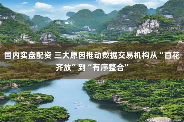 国内实盘配资 三大原因推动数据交易机构从“百花齐放”到“有序整合”